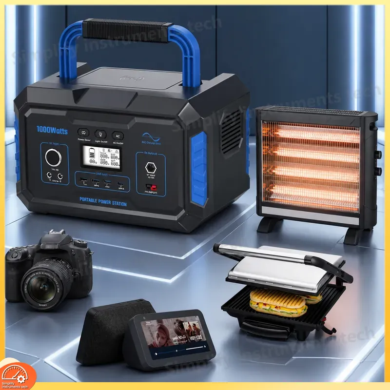Portable Power Station 1000W Pure Sine - 1000W Portable Power Station Solar Generator