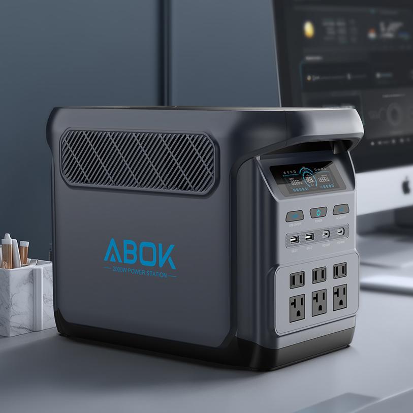 Portable Power Station 2000W Lifepo4 - ABOK 1800W 2000W LiFePO4 Portable Power