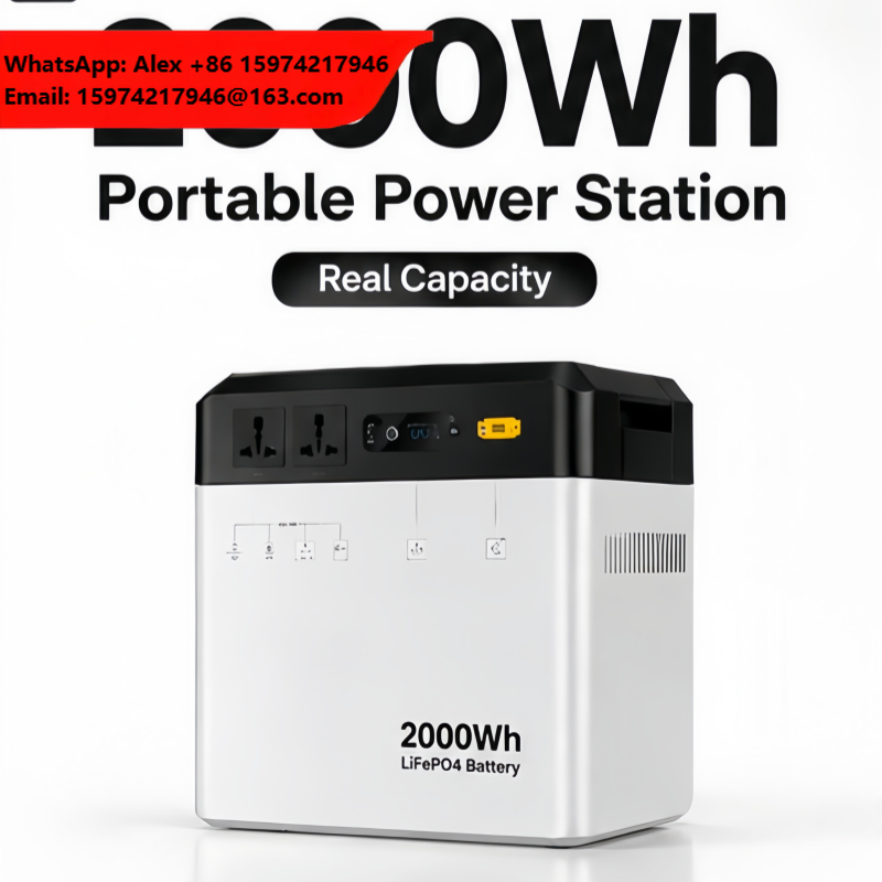 Portable Power Station 1000W Pure Sine - 1000W Portable Power Station 2000Wh LiFePO4