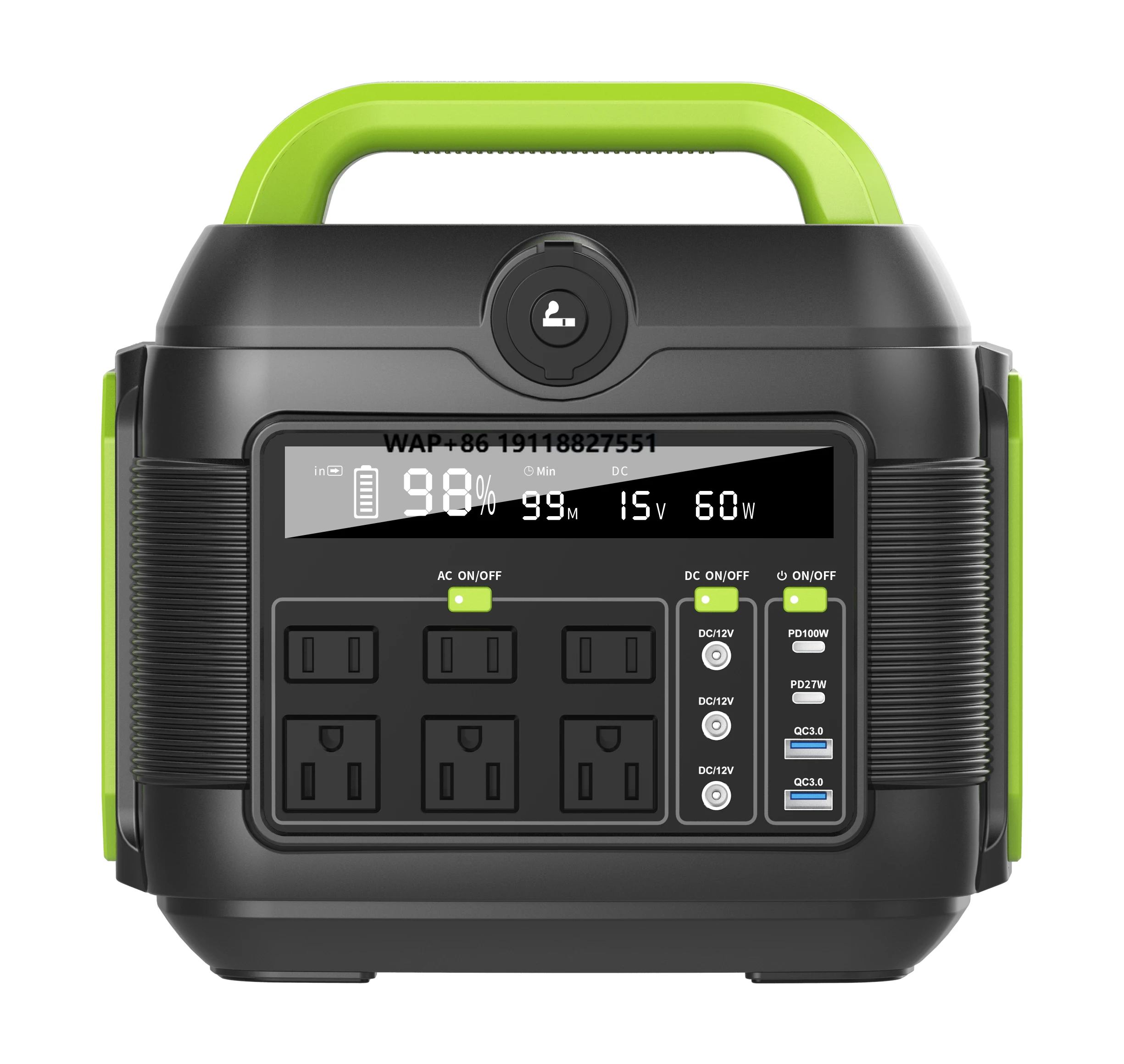 Portable Power Station 2000W Lifepo4 - Solar Generator 110V 220V 200w 300w