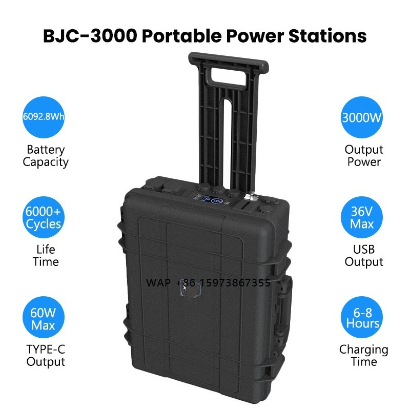 Solar Generator 3000W - 110V 220V Portable Charging Station 3000W