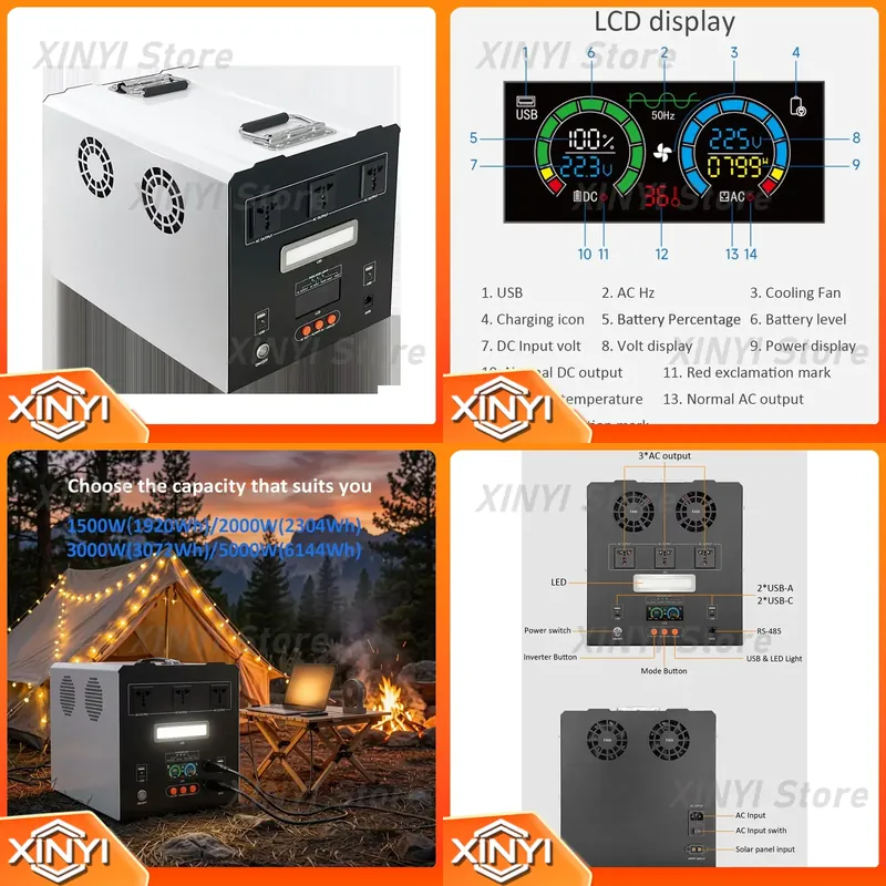 Portable Power Station 2000W Lifepo4 - for Portable Power Station 2000W 2kW