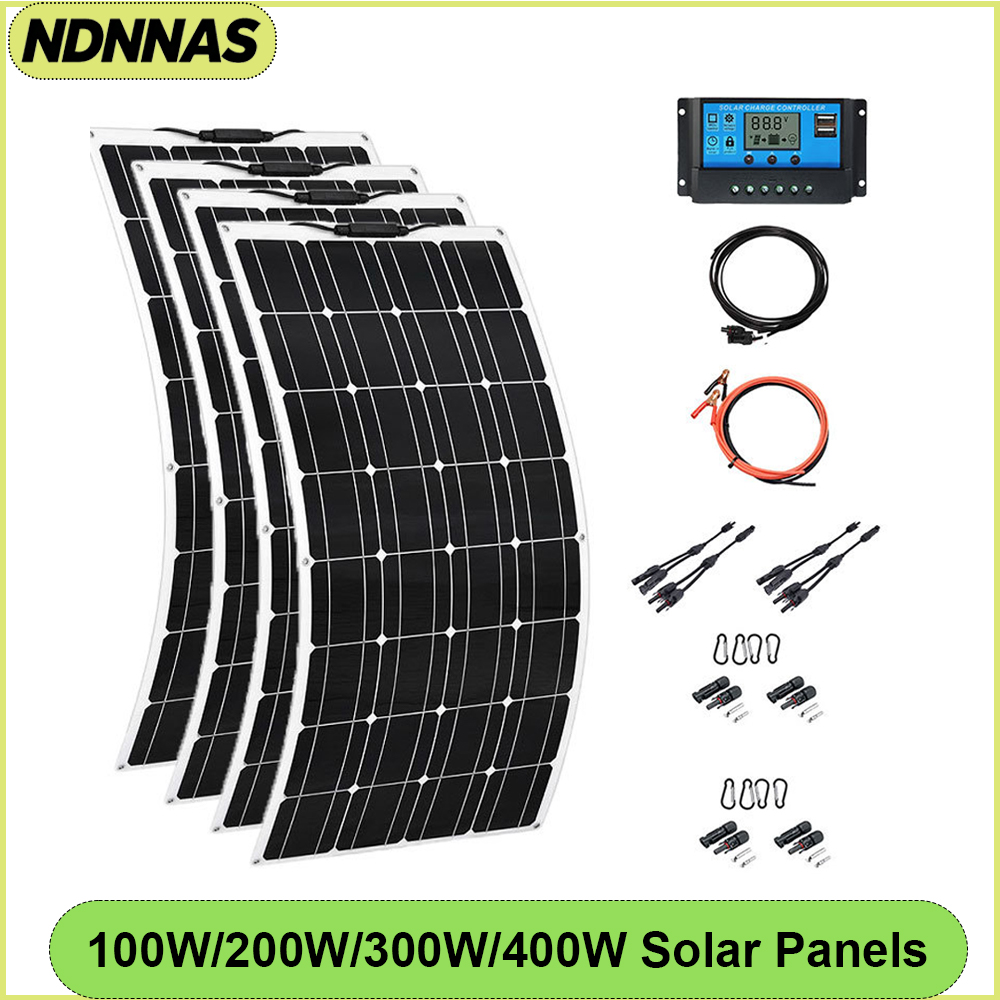 Solar Panel 400W Rigid Monocrystalline - 100W/200W/300W/400W N-Type 18BB Mono Solar Panel