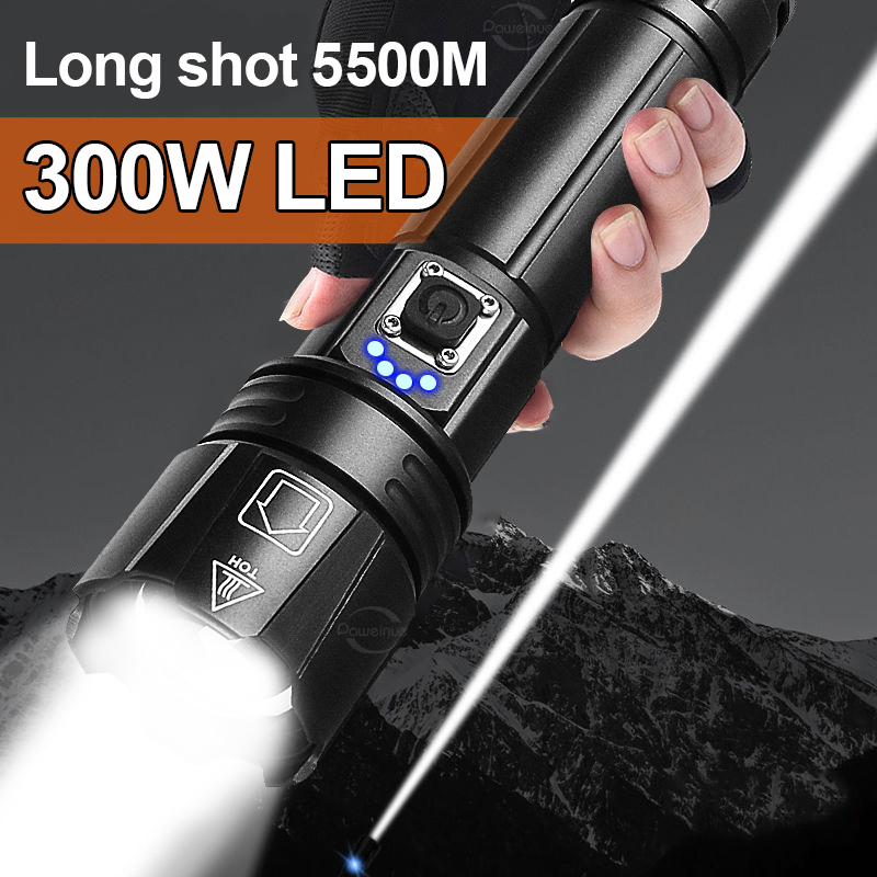 Portable Power Station 300W Camping - Most Powerful LED Flashlight USB Rechargeable