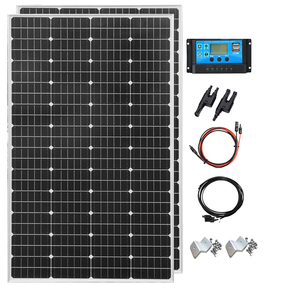 Solar Panel 400W Rigid Monocrystalline - 19.8V 200W Glass Rigid Solar Panel