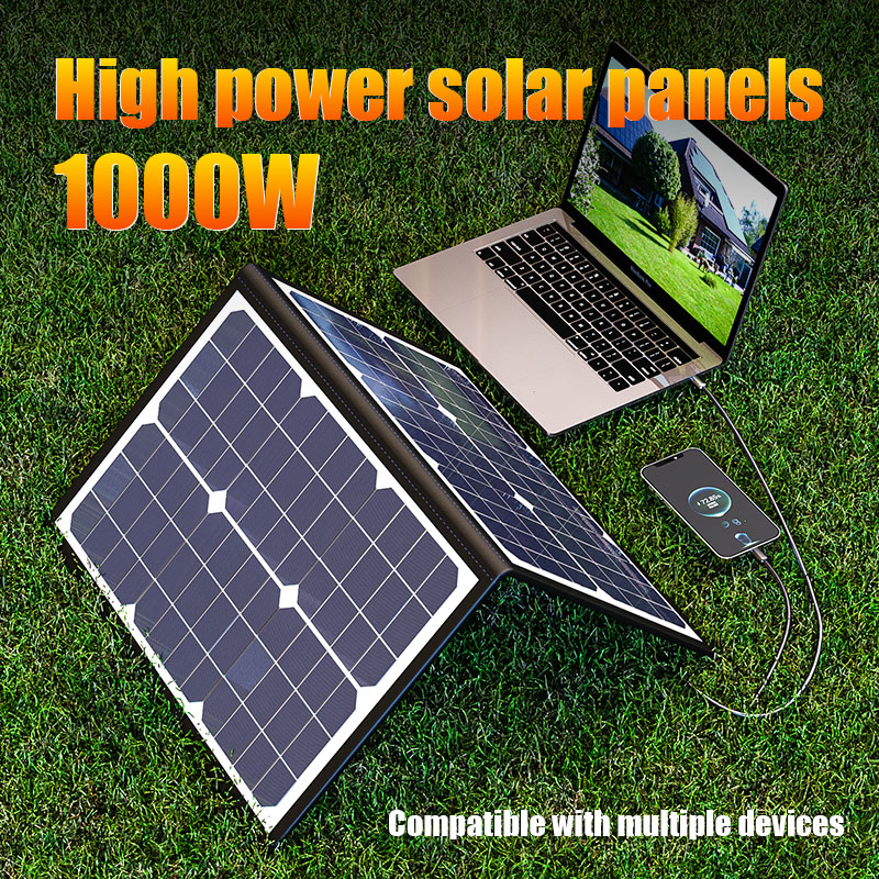 Portable Power Station 1000W Pure Sine - 1000W Portable Foldable Solar Panel Kit