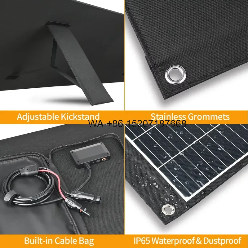 Solar Panel 200W Portable Foldable - Wmwmnu 200W Foldable Solar Panel Monocrystalline
