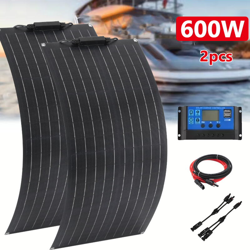 Portable Power Station 300W Camping - 600W 300W Solar Panel 18V Monocrystalline