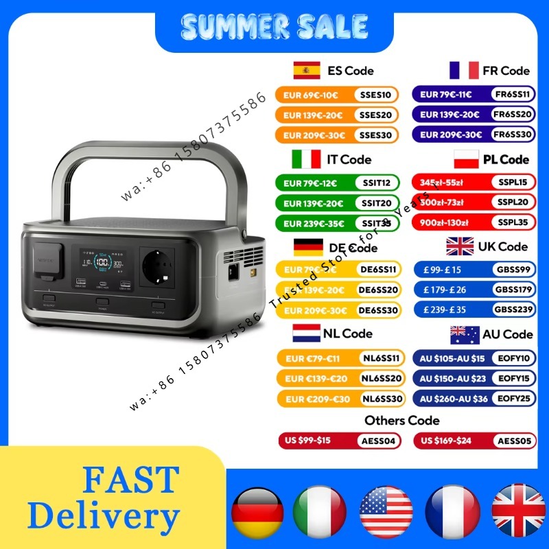 Portable Power Station 300W Camping - ALLPOWERS VOLIX P300 Portable Power Station