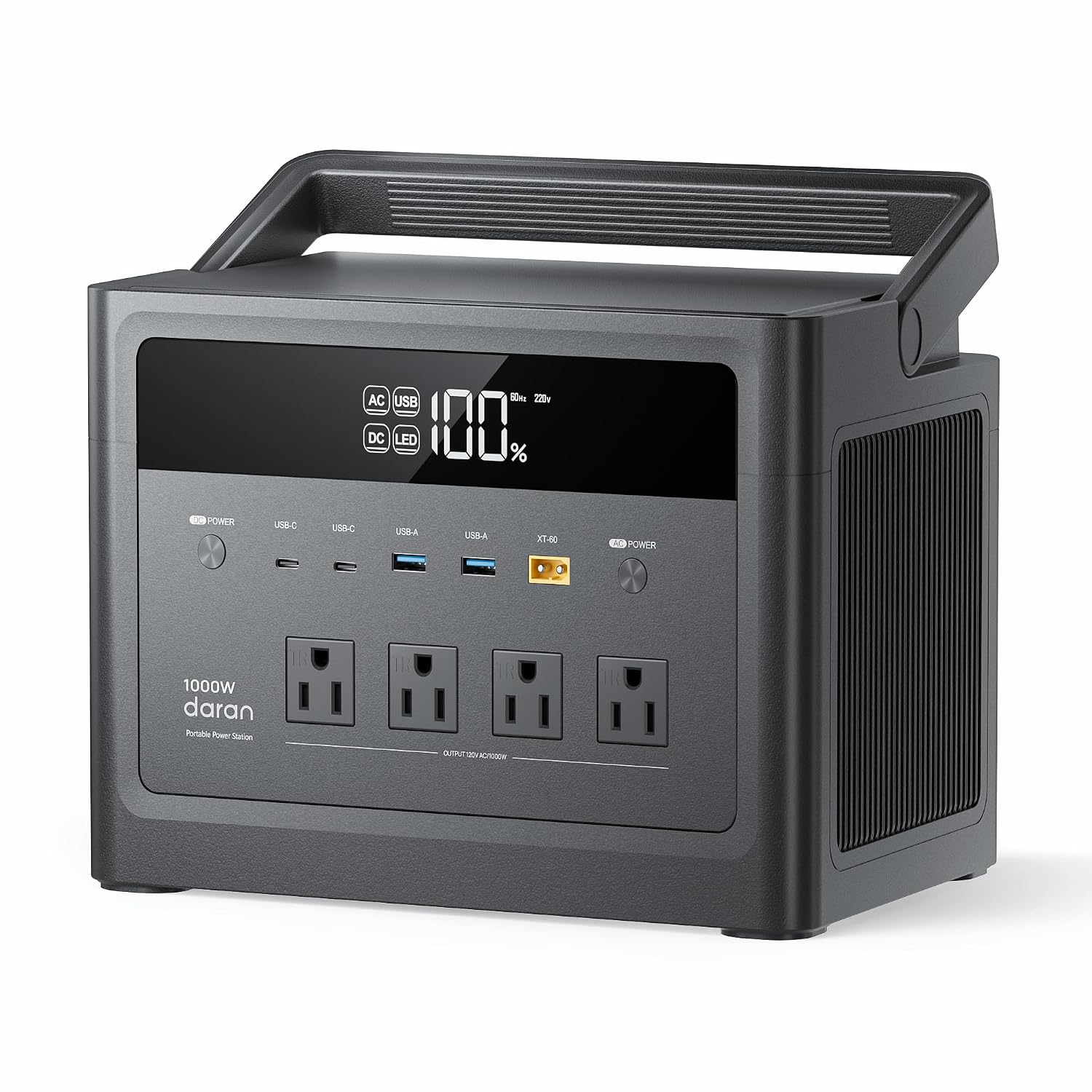 Portable Power Station 1000W Pure Sine - Portable Power Station 1000W, 576Wh Solar