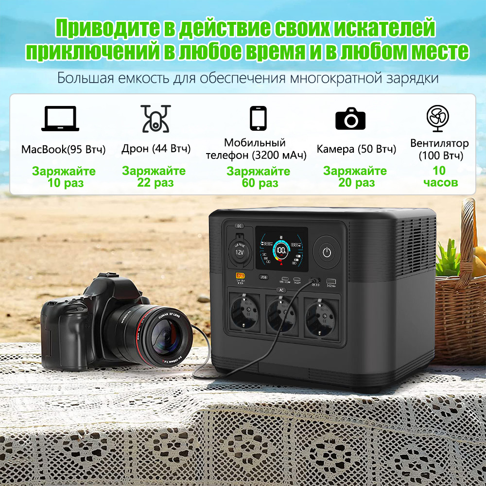 Outdoor 1200w 2000W Lifepo4 Li - Portable Power Station 2000W Lifepo4 review and price