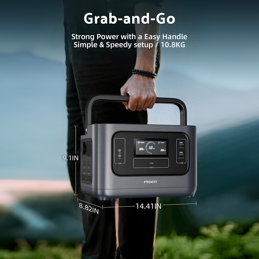 PISEN 1000W (2000W Peak) Solar - Portable Power Station 1000W Pure Sine review and price
