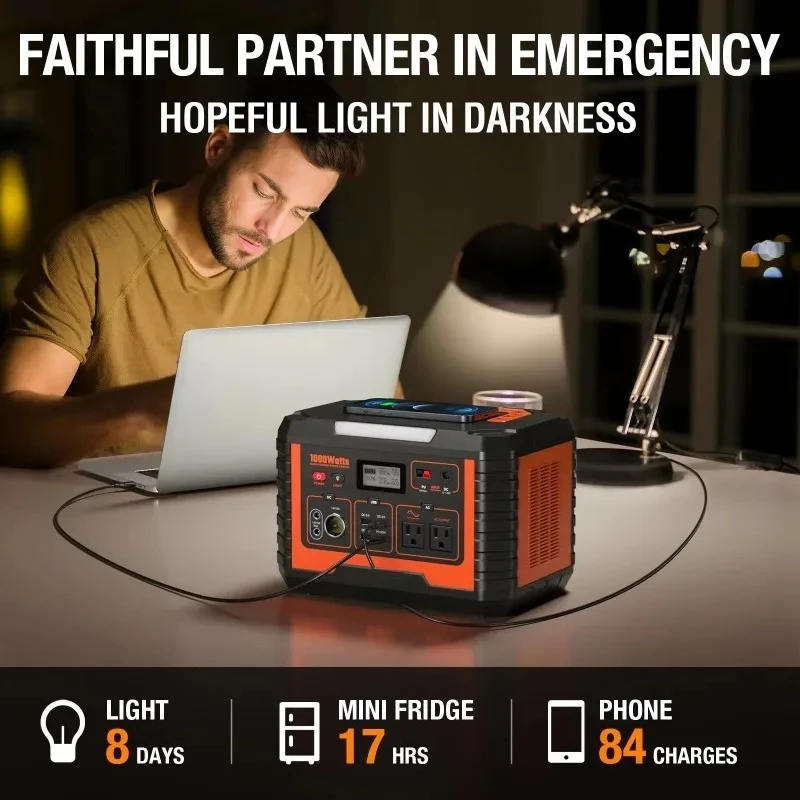 1000W Camping Solar Generator  - Portable Power Station 1000W review and price