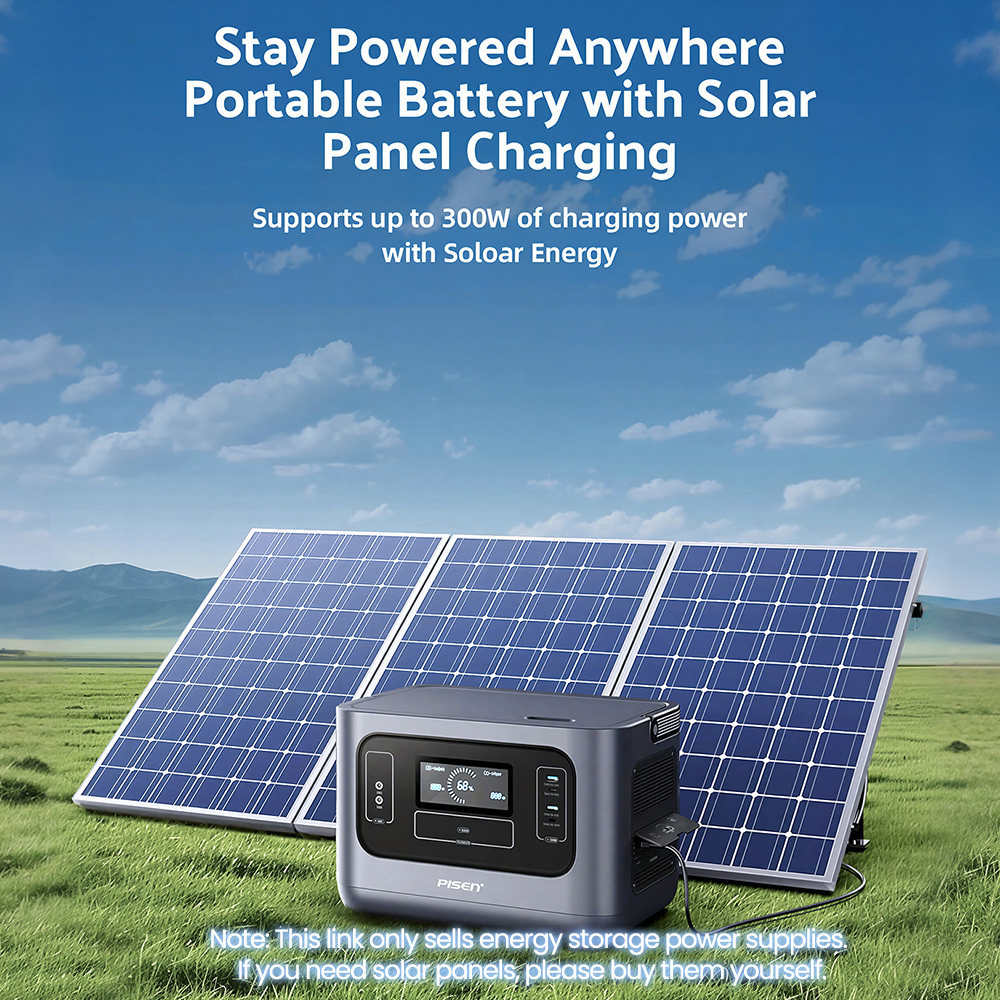 PISEN 1000W (2000W Peak) Solar - Portable Power Station 1000W Pure Sine review and price