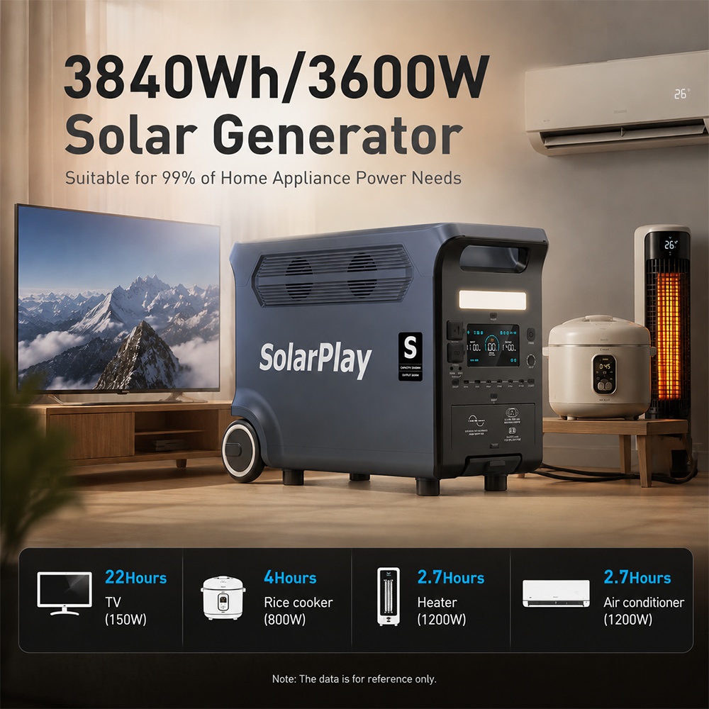 **SolarPlay Q3600 3840Wh Porta - Power Station With 30A Rv Outlet review and price