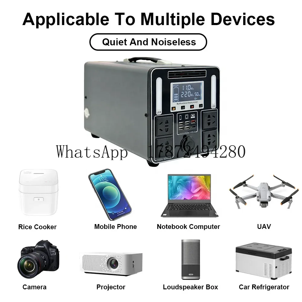 1000W 1200W AC/DC Outlets Back - Portable Power Station 1000W review and price