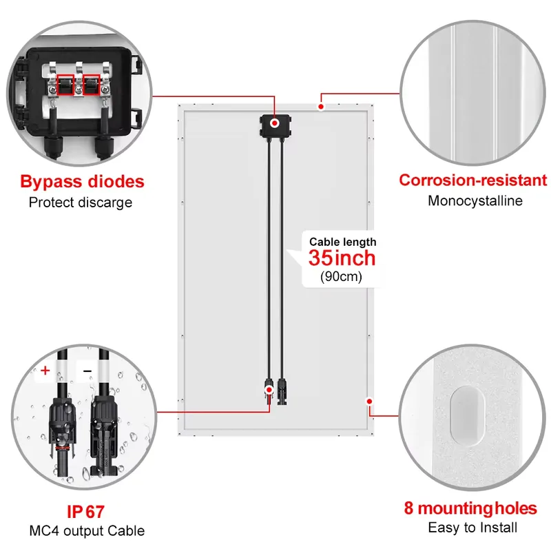 18V 100W/200W/400W Rigid Solar - Solar Panel 400W Rigid Monocrystalline review and price