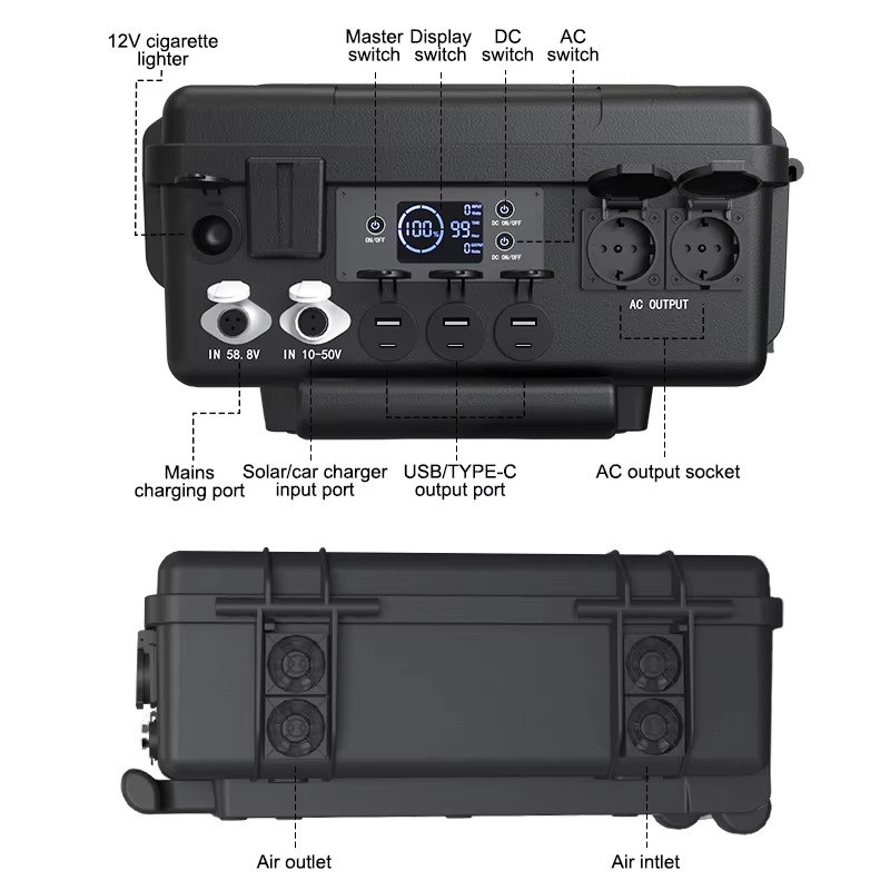 110V 220V Portable Charging St - Solar Generator 3000W review and price