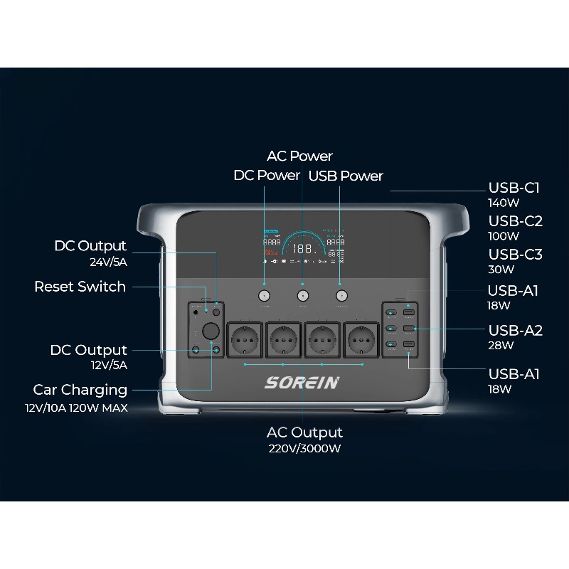 600W 1200W 2400W 3000w UPS Gen - Portable Power Station 600W Ups review and price
