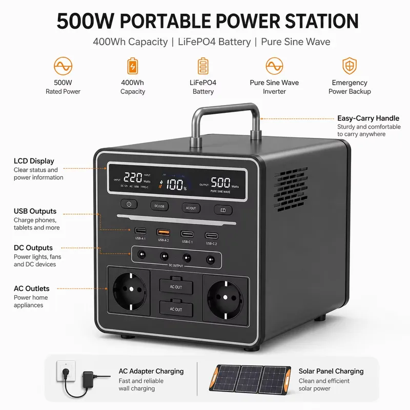 2026 New, High Quality, 500W P - Portable Power Station 500W review and price