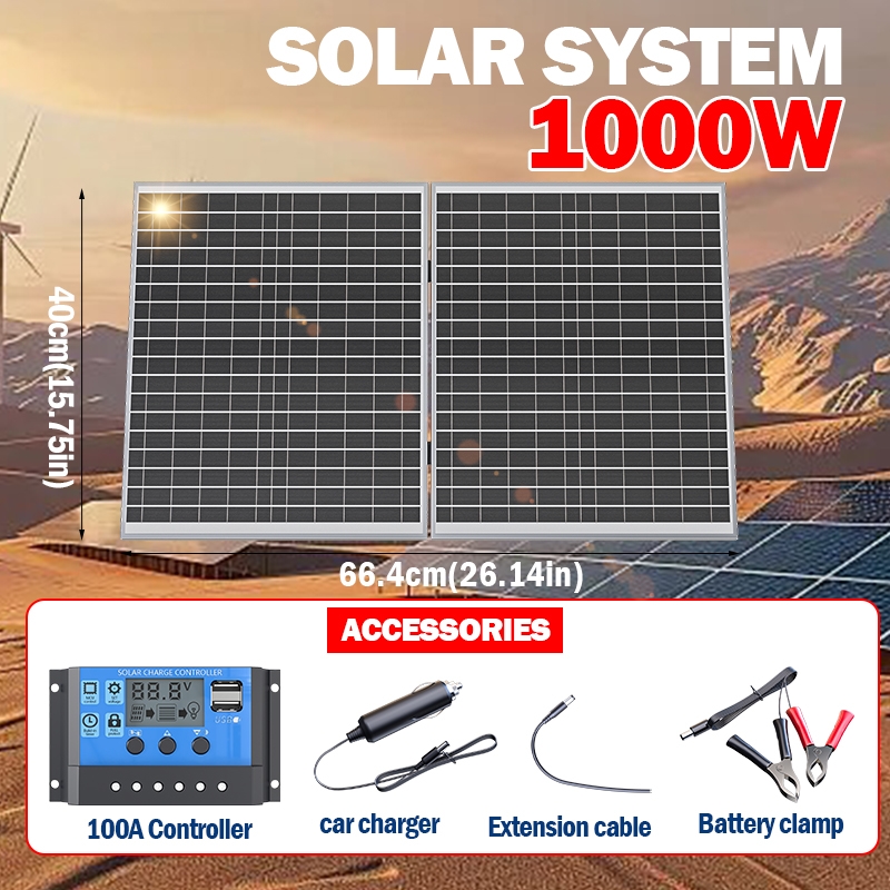 1000W Solar Panel Foldable Des - Portable Power Station 1000W review and price