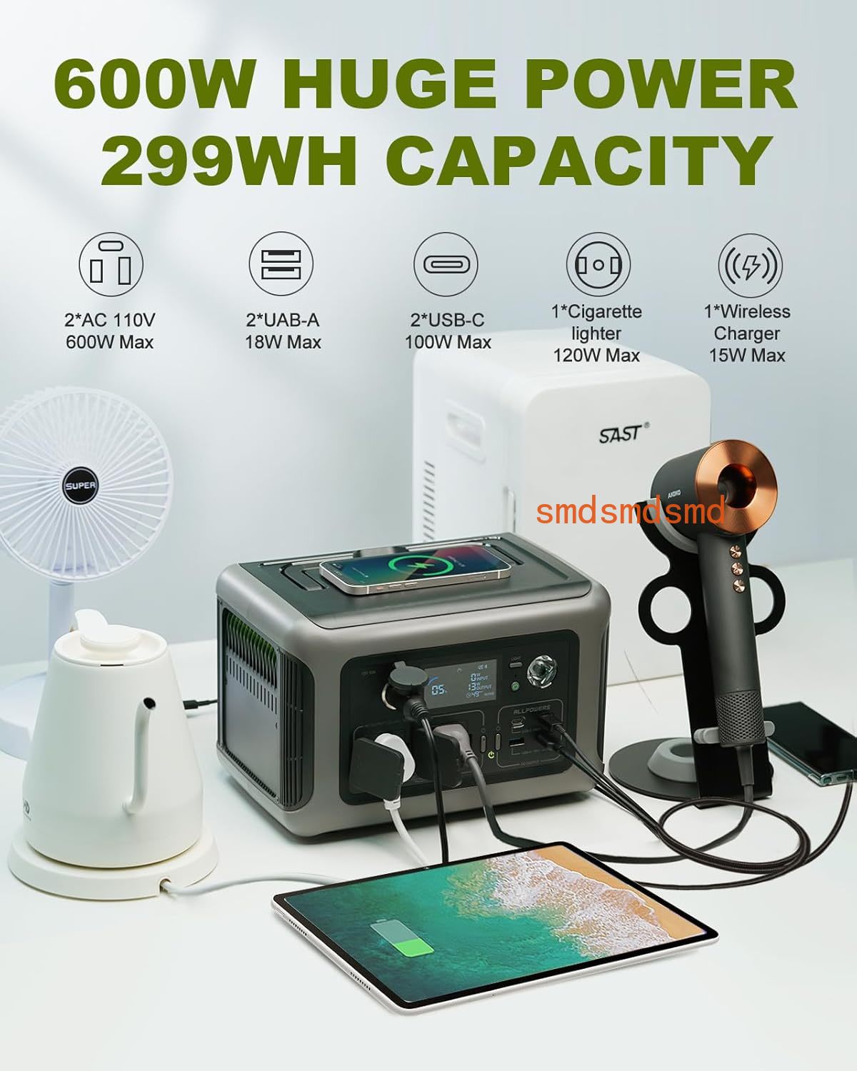 Portable Power Station R600, 2 - Portable Power Station 600W Ups review and price