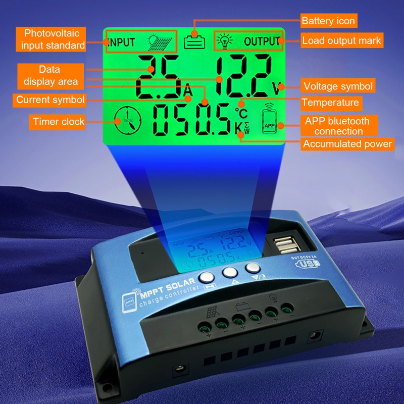 12V 24V WiFi bluetooth MPPT So - Mppt Solar Charge Controller 60A review and price