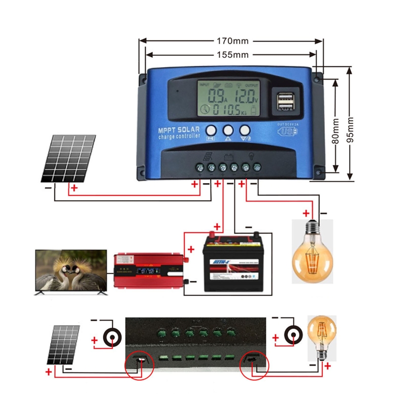 12V 24V WiFi bluetooth MPPT So - Mppt Solar Charge Controller 60A review and price