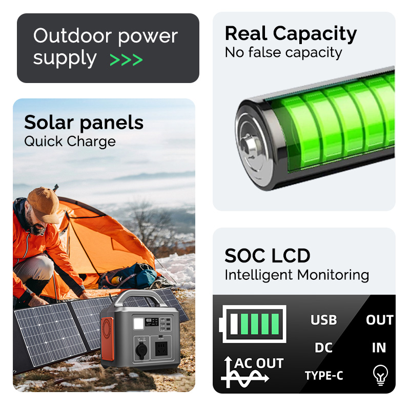 500W Portable Solar Generator  - Portable Power Station 500W review and price