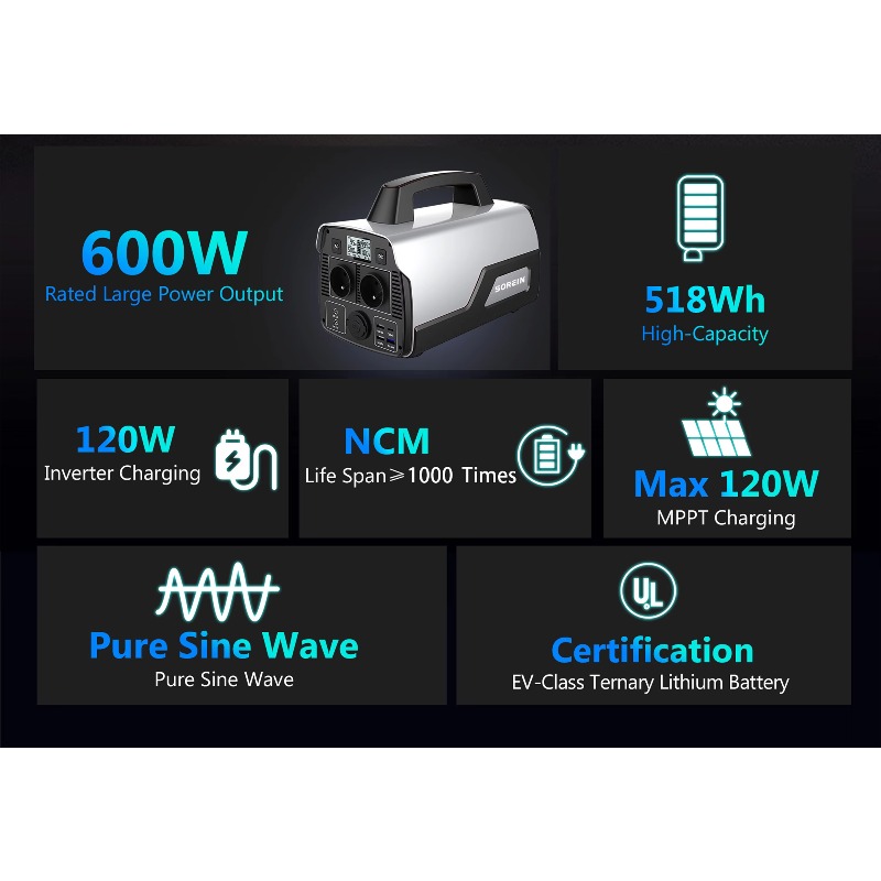 600w UPS Generator Solar Lifep - Portable Power Station 600W Ups review and price