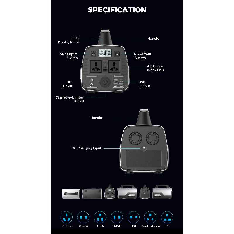 600w UPS Generator Solar Lifep - Portable Power Station 600W Ups review and price