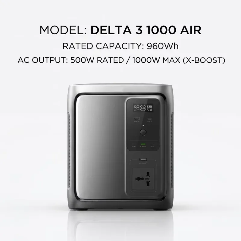 for DELTA 3 1000 Air Portable  - Portable Power Station 1000W Pure Sine review and price