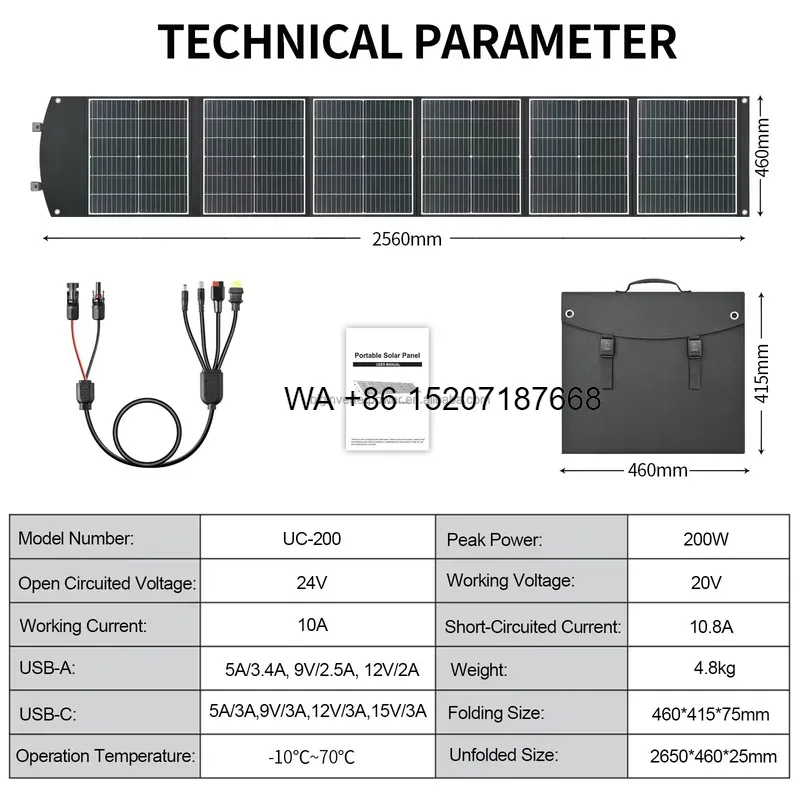 Wmwmnu 200W Foldable Solar Pan - Solar Panel 200W Portable Foldable review and price