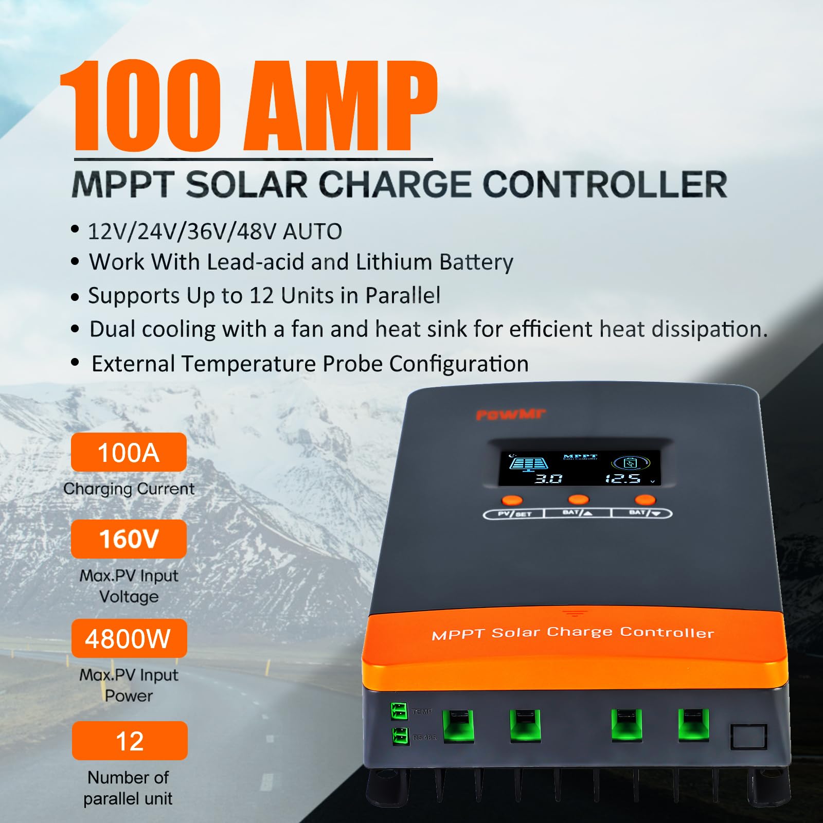 PowMr 100A MPPT Solar Charge C - Mppt Solar Charge Controller 60A review and price