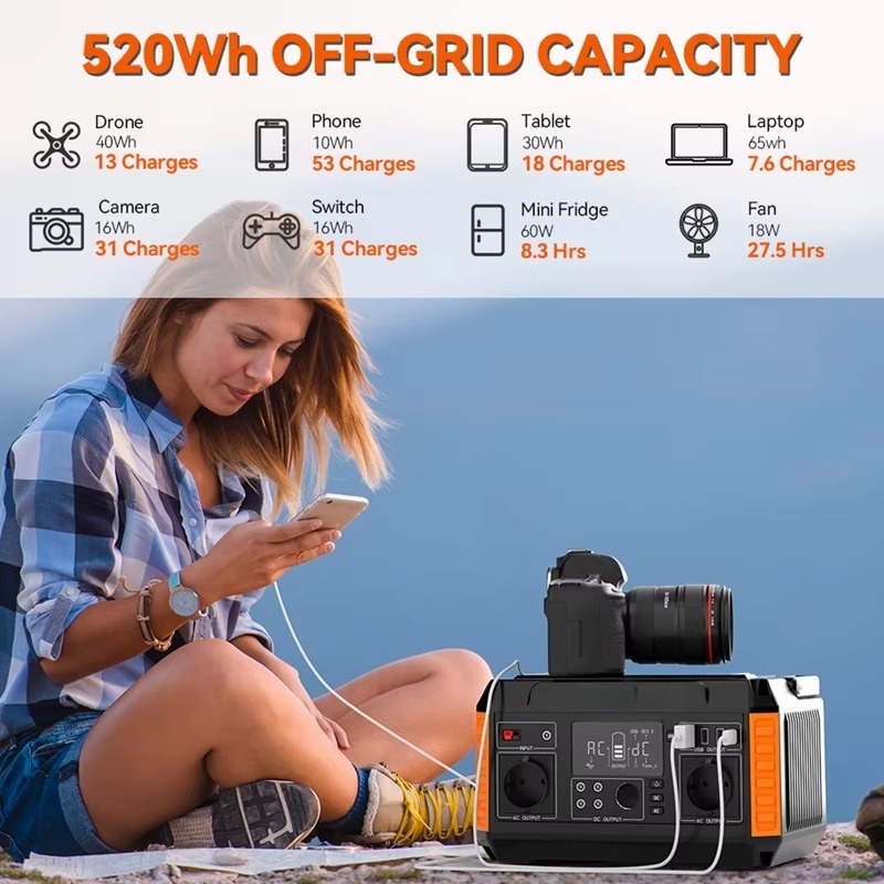 AC 500W uninterruptible power  - Portable Power Station 500W review and price