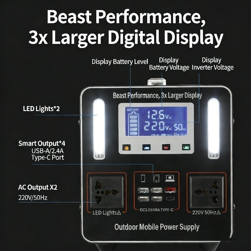 500Wh 500W 220V Portable Power - Portable Power Station 500W review and price