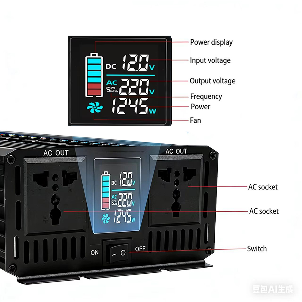 Pure Sine Wave Inverter 12V 22 - Solar Generator 3000W review and price