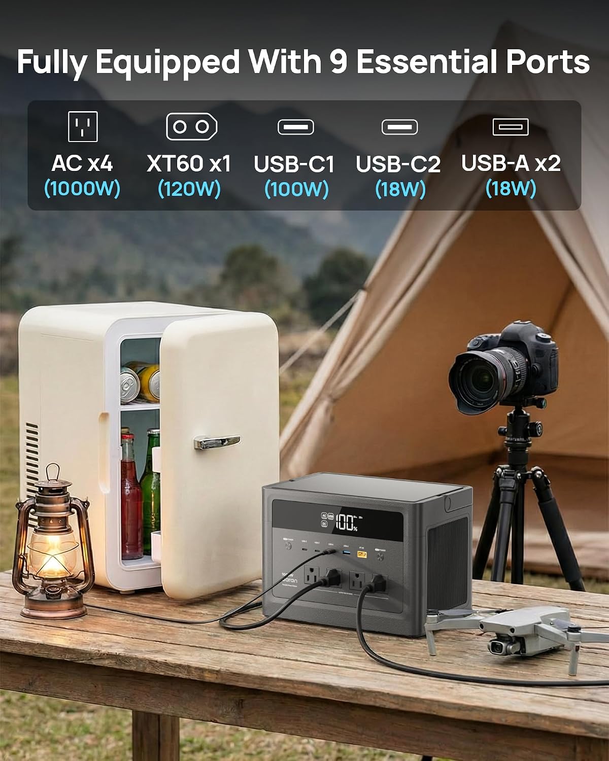 Portable Power Station 1000W,  - Portable Power Station 1000W Pure Sine review and price