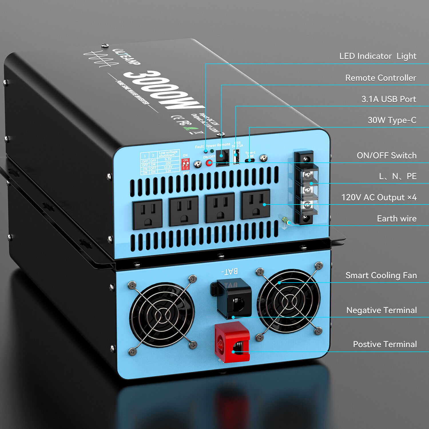 3000W Pure Sine Wave Power Inv - Solar Generator 3000W review and price