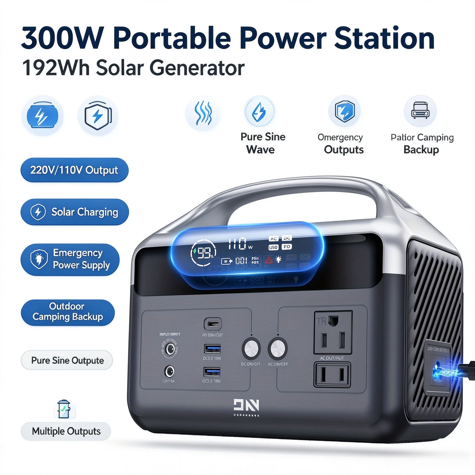 300W Portable Power Station 19 - Portable Power Station 300W Camping review and price
